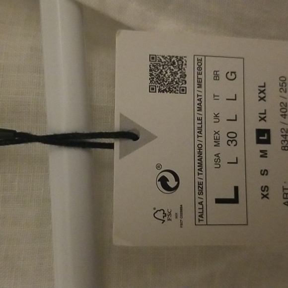 Zara White Linen Crop Top - Picture 4 of 4